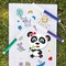 Wrapables Make a Face Stickers, Make Your Own Animal, Food, Dress-Up Stickers, DIY Craft Activities, Party Favors (24 Sheets), Fun Animals